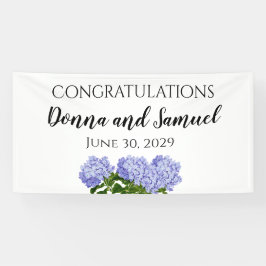 Summer Floral Hydrangea Banner de Casamento