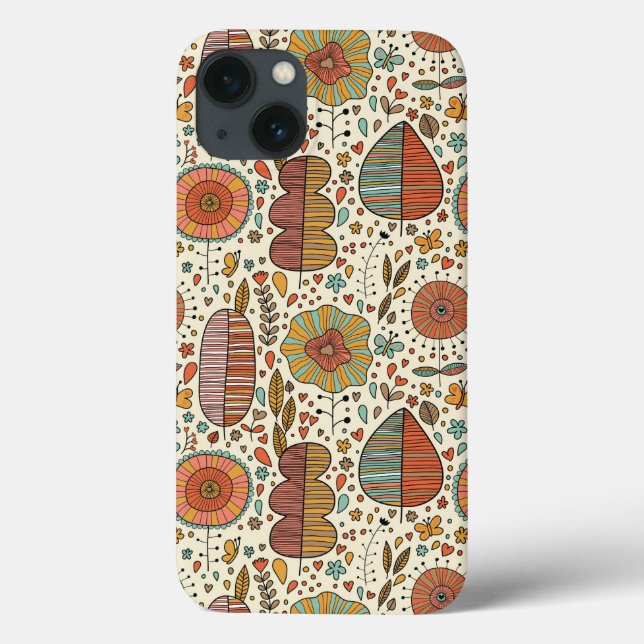 Summer floral pattern made of leaves (Verso)