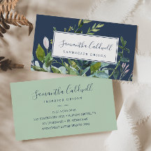Summer Greenery | CARTÃO DE VISITA MARINHO