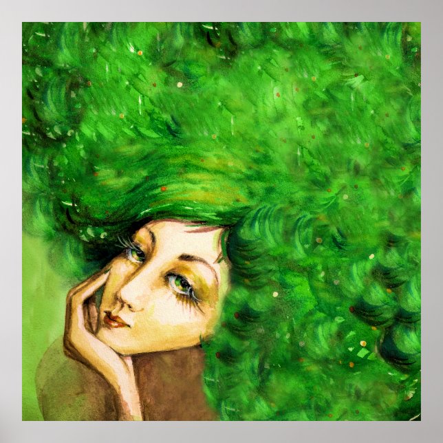 Summer / Lady Bordeaux Art Poster (Frente)