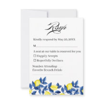 Summer Lemon Wedding RSVP 