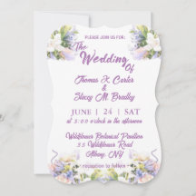 Summer Lilac Wildflower Casamento Romântico