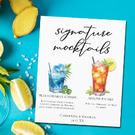 Summer Mocktails Blue Hawaiian Arnold Palmer Menu