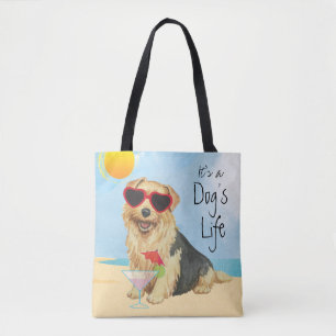 Summer Norfolk Terrier Tote Bag