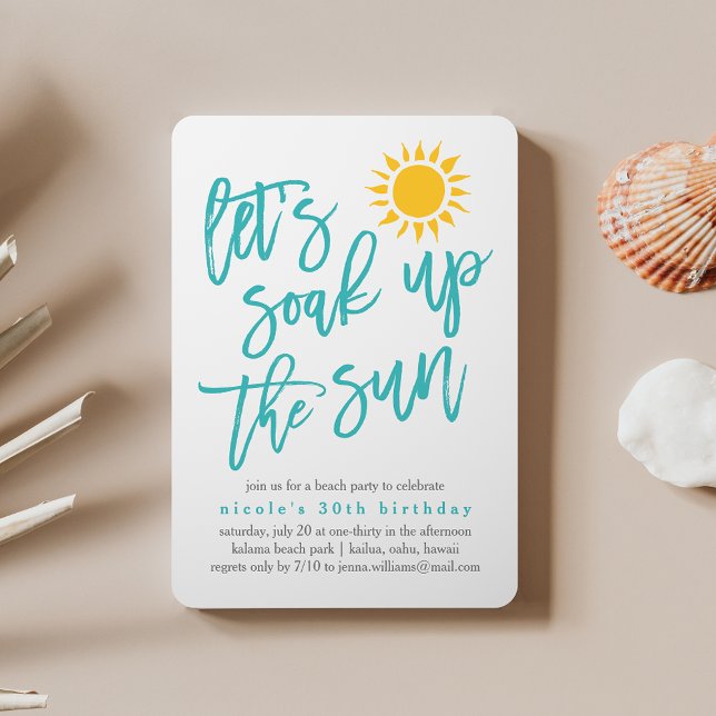 Summer Sun Beach Convite de festas (Criador carregado)