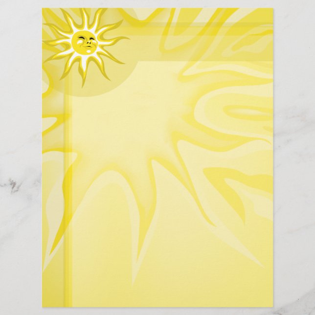 Summer Sun, Sunny Sunshine Letterhead (Frente)