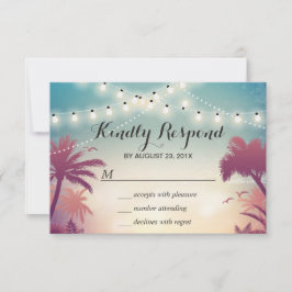 Summer Sunset String Luzes Palm Tree RSVP