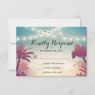 Summer Sunset String Luzes Palm Tree RSVP