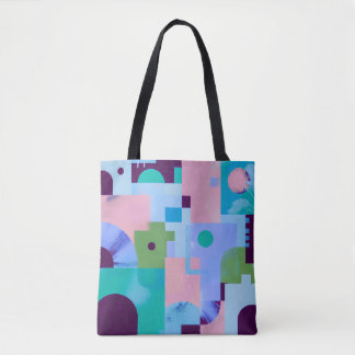 Summer Tropical Floral Tote Bag – Cute Blue Pink B
