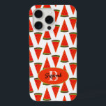 Summer Vibes Diversão Melancia Padrão<br><div class="desc">O design apresenta um padrão de fatia de melancia de lanche favorito de verão com letra inicial de monograma e dentro de modelo e oval. Personalize o texto, remova um ou outro elemento de texto, emita ou edite usando a ferramenta design para selecionar um estilo de fonte, tamanho e cor...</div>