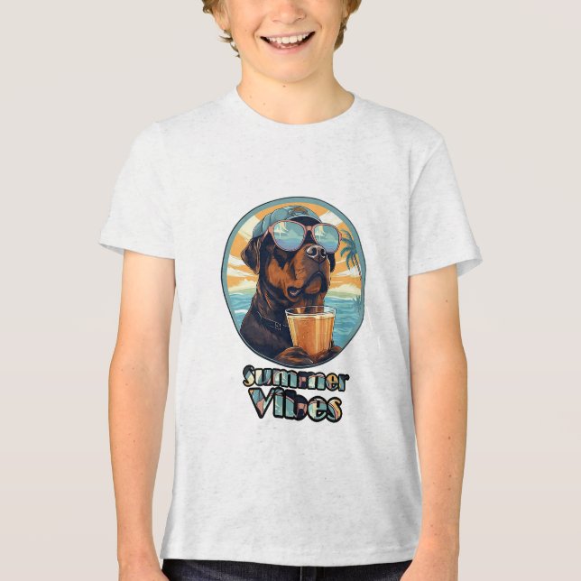 Summer Vibes Dog – Cool Beach Mood Tee (Edit) (Frente)