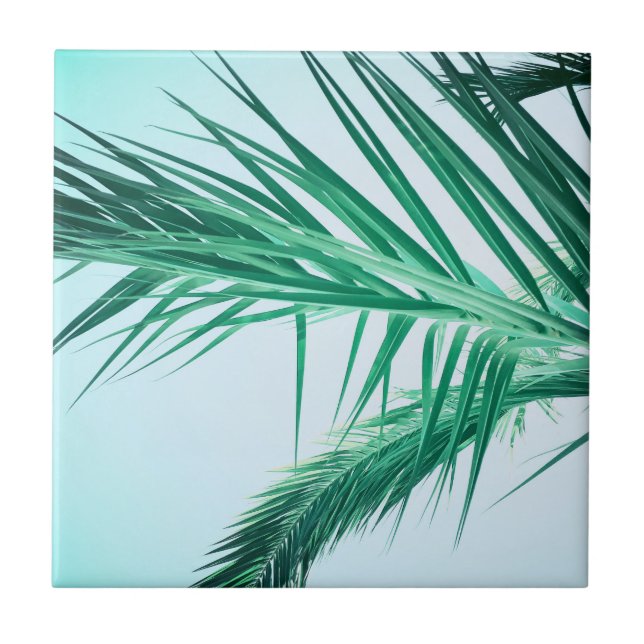 Summer Vibes Palm Tree deixa verde-claro (Frente)