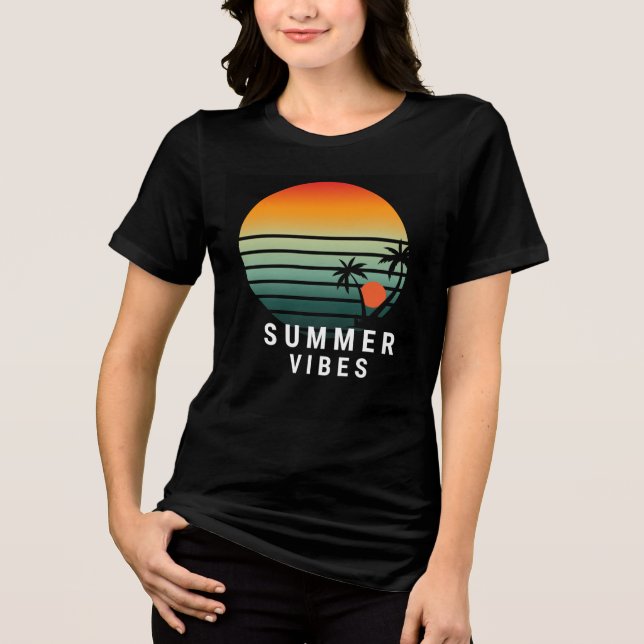 Summer Vibes sobre T-Shirt feminina | Fator GZ (Frente)