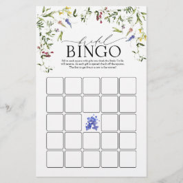 Summer Wilflower Watercolor Bridal Bingo