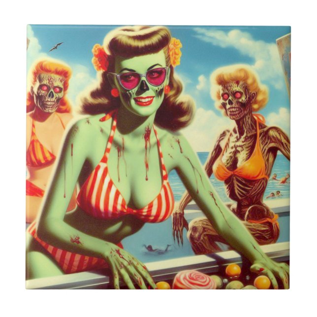 Summer Zombie Pin-up (Frente)