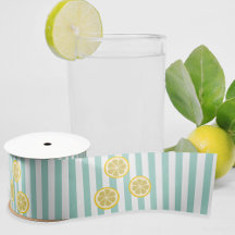 Summery Aqua Stripe & Lemon Slices - pode adiciona