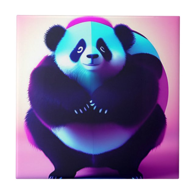 Sumo Panda O Gnasher De Bambu, Azulejo Cerâmico (Frente)
