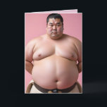 SUMO WRESTLER FUNNY BIRTHDAY BIG GREETING CARTÃO<br><div class="desc">SMO WRESTLER GRANDE DESEJOS DE ANIVERSÁRIO</div>