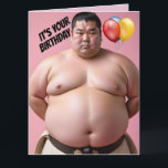 SUMO WRESTLER FUNNY BIRTHDAY BIG GREETING CARTÃO<br><div class="desc">SMO WRESTLER GRANDE DESEJOS DE ANIVERSÁRIO</div>