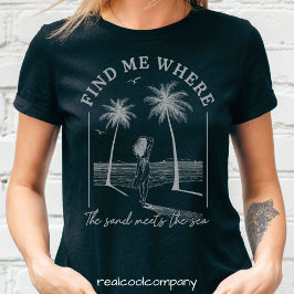 Sun & Beach Watercolor Tee - Coastal Vibes Citação