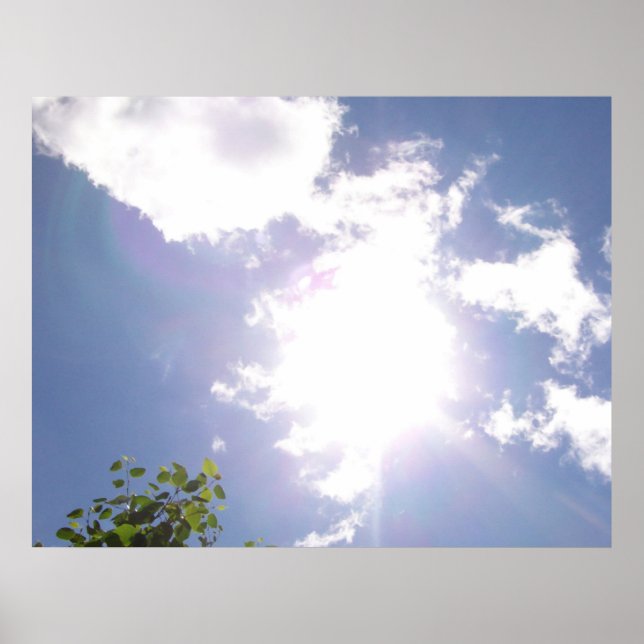 Sun Beam e Clouds Poster (Frente)