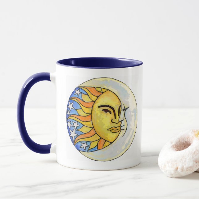 Sun e Moon a caneca 2 (Com Donut)
