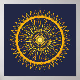 Sun Mandala Impressão