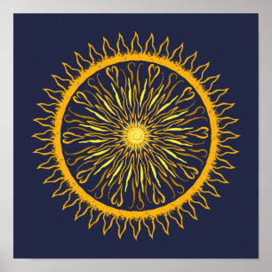 Sun Mandala Impressão