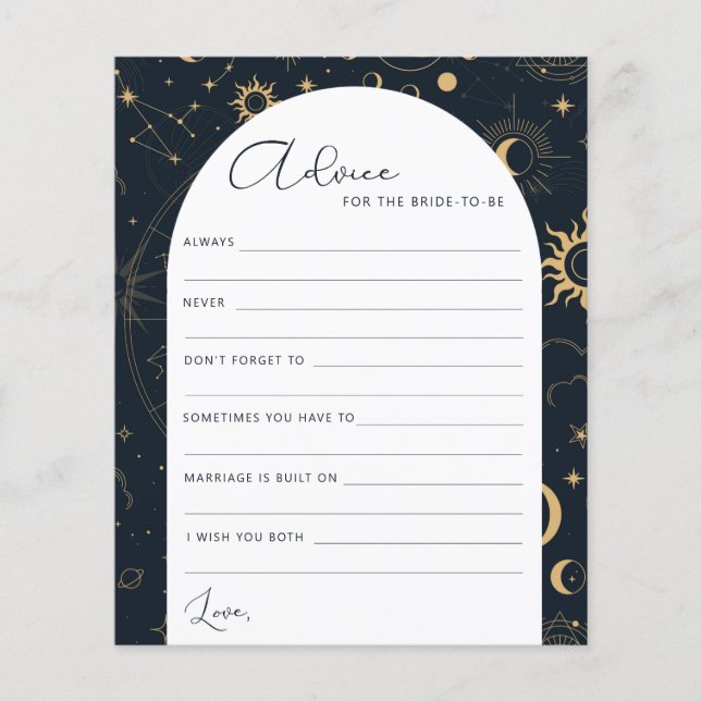 Sun Moon Brit Celestial Para Ser Advice Flyer (Frente)