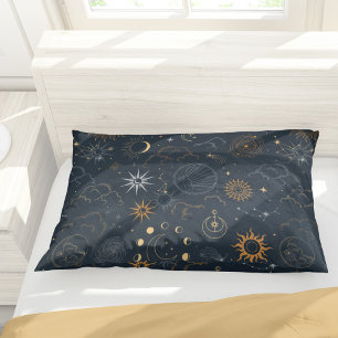 Sun Moon Stars Dark Celestial Padrão
