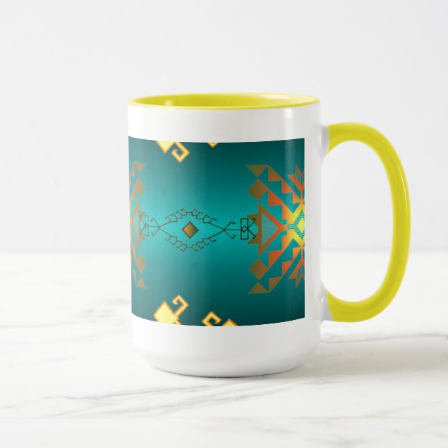 Sun na caneca do teste padrão da cobertura do (Direita)