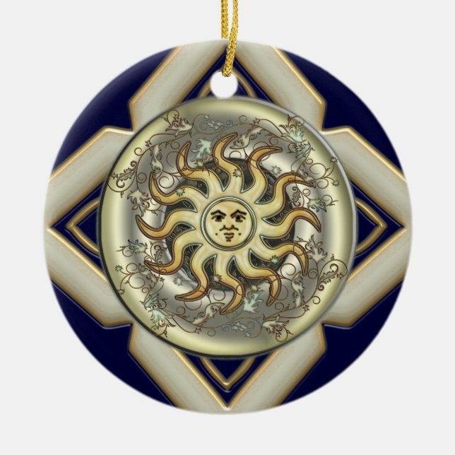 Sun personalizou em volta do ornamento (Frente)