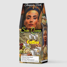 SUN QUEEN. Coffee, 12oz Bag, Dark Roast, Flath