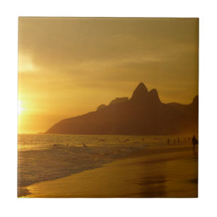 Sun Set na praia de Ipanema, Brasil