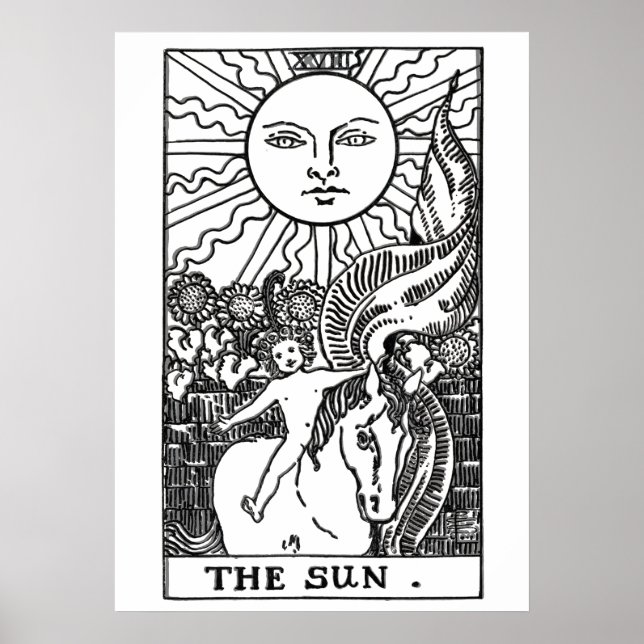 Sun Tarot Card Poster (Frente)