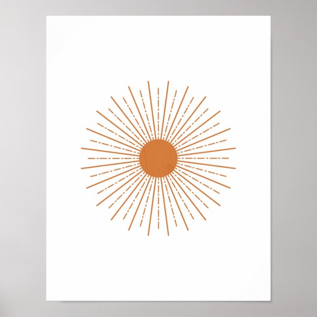 Sun Wall Decor, Sun Poster, Sun Art Impressão (Frente)