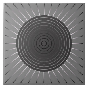 Sunburst geométrico moderno - cinza escuro do