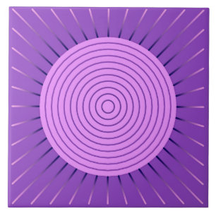 Sunburst Geométrico Moderno - Roxo Ametista