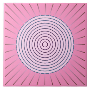Sunburst Geométrico Moderno - Sombras de Rosa