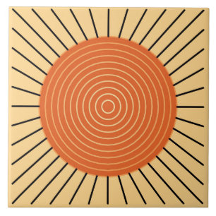 Sunburst geométrico moderno - tanjerina