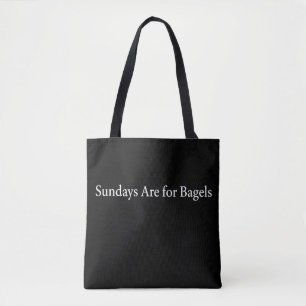 Sundays Are for Bagels Bolsa Tote Amante de Bage