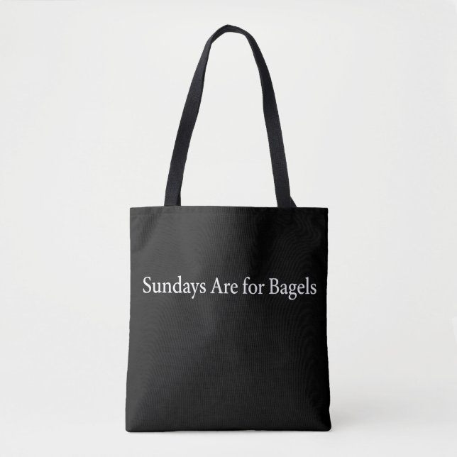 Sundays Are for Bagels Bolsa Tote | Amante de Bage (Frente)