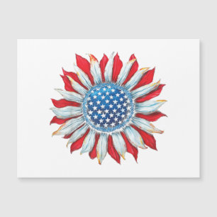 Sunflower American Flag 4 de julho Women Men Meri