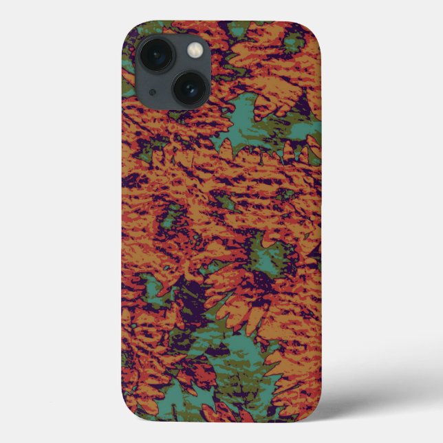Sunflower and leaf camouflage pattern on (Verso)