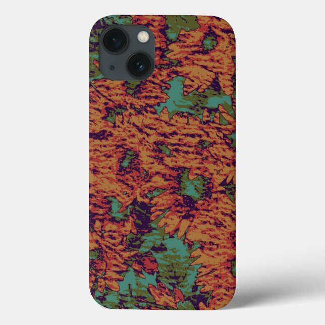 Sunflower and leaf camouflage pattern on (Verso)