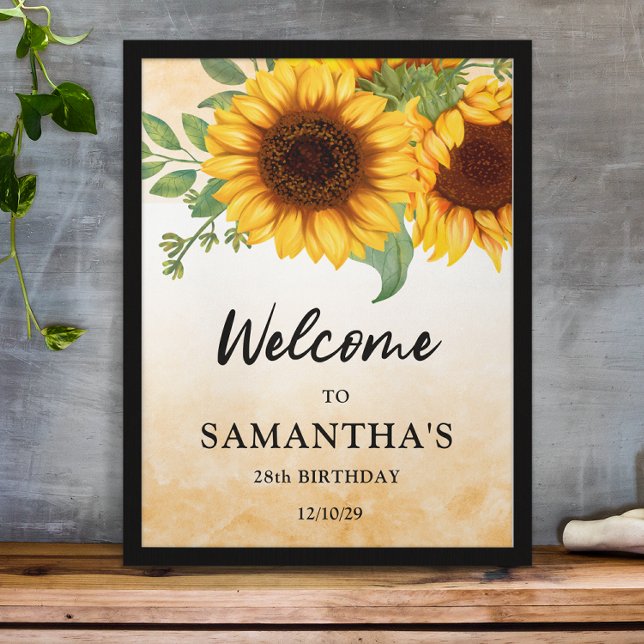 Sunflower Birthday - Poster de boas-vindas (Criador carregado)