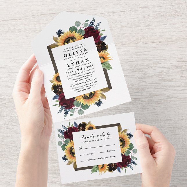 Sunflower Country Rustic Elegtic Casamento outono  (Criador carregado)