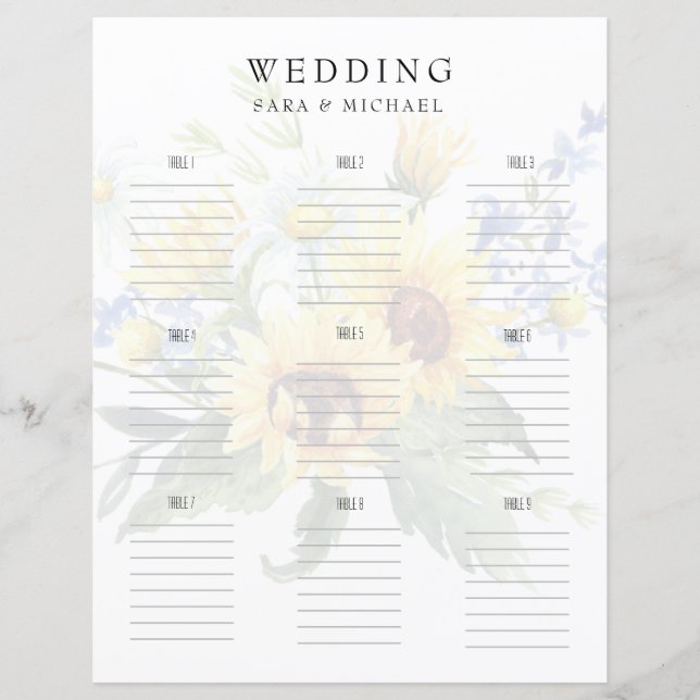 Sunflower de Casamento em Bloom (Frente)