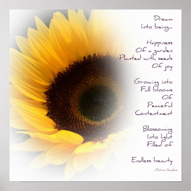 Sunflower Dream Poem Poster (Frente)