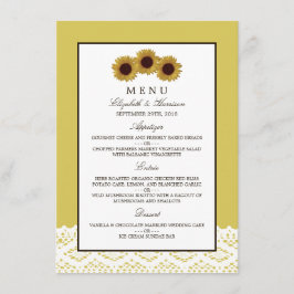 Sunflower e Vintage Lace Weding Menu